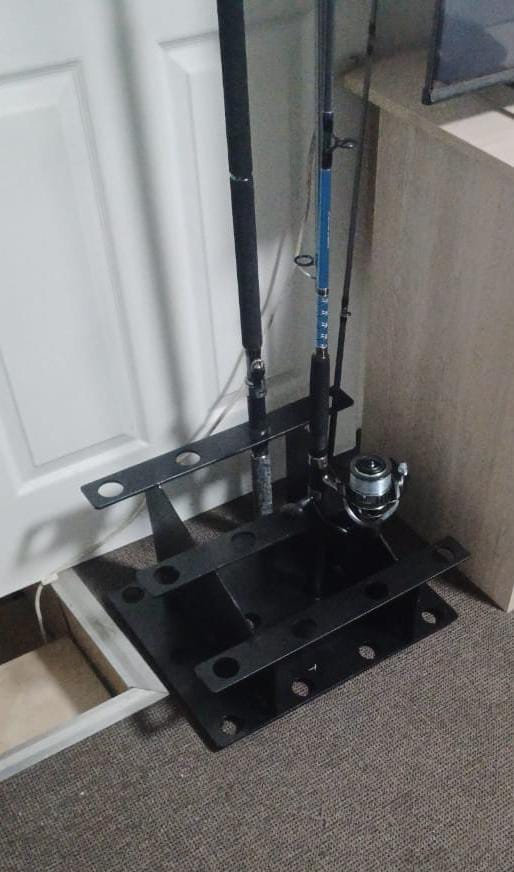 Steel Floor Fishing Rod Holder Stand